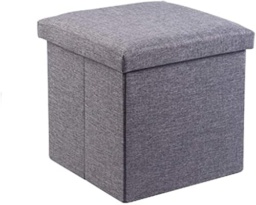 TATSEN Aufbewahrungshocker Fußhocker Sitzwürfel Spielzeugkiste Stuhl Aufbewahrungshocker Hocker Hocker Fußhocker (Color : Dark Gray)