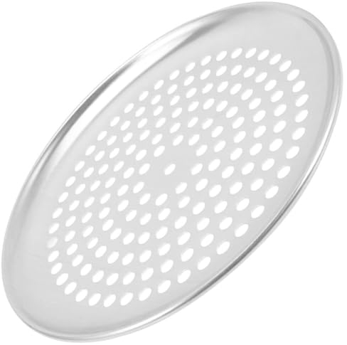 Ciieeo 10in Round Perforated Pizza Pan Non-Stick Pizza Baking Trays Baking Pan Aluminum Alloy Baking Plate for Making