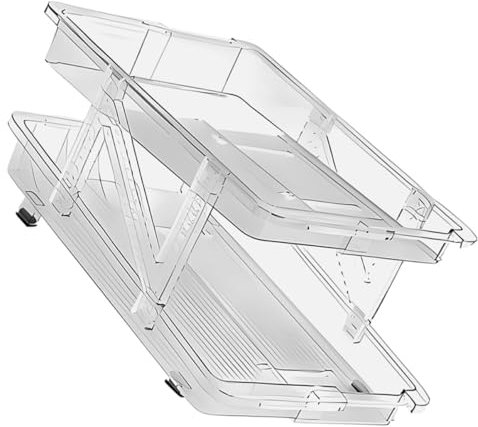 FELTECHELECTR Organizador De Bebidas Para Refrigerador Contenedor Expandible De Latas Soporte Automático Para Cerveza y Refrescos Diseño Transparente Para Cocina