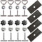 Twowinds Van Load Securing Kit, Stainless Steel Cargo Strap Kit with Webbing Straps, Compatible with VW T5 T6 Multivan, California, Caravelle