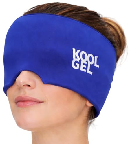 Koolpak Migraine Relief Cap - Wearable Ice Pack Cold Wrap Hat -Reusable Cold Therapy Headache Cap & Migraine Cap, for Tension Headache Relief and Sinus Pressure -Form-Fitting Cold Compress Head Wrap