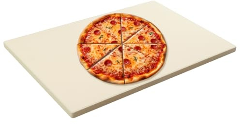 24'' Large Pizza Stone Baking Stone Cordierite Bread Stone for Oven Grill, Thermal Shock Resistant, Ideal for Baking Different Sizes of Pizzas or Bread 24’‘x17 3/4''