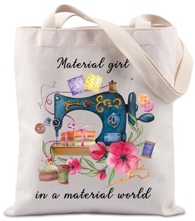 JTOUK Bolsa de costura para amantes de la costura, regalo para sastres, Material World Tote Eu, 13.78 inch x 15.75 inch, Grande