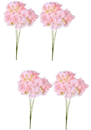 IMIKEYA 4 pezzi Bouquet di ortensia artificiale realistico, decorazione per la stanza dei bambini e il matrimonio con fiori simulati per la casa e l'ufficio