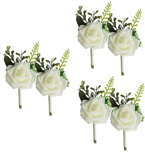 Cabilock 3 Set Di Fiori Artificiali Per Matrimonio Fiori Artificiali Per Sposo Per Banchetto Per Matrimonio 2 Pezzi*3