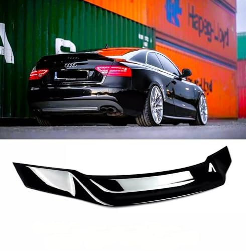 Auto Perfectionists UK Rear Boot Ducktail Spoiler Compatible With Audi A5 B8 8T Coupe 2007-2016 ABS Gloss Black