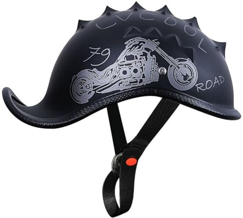 Casco Portatile Mezzi Caschi Jet, Mezzo Casco Da Motociclista Vintage Caschi Cromwell Caschi Casco, Caschi Scooter Motorino Caschi DOT/ECE Omologato Per Moto Chopper 1,L