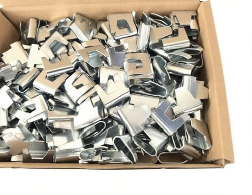 Große Drahtgitterklammern, verzinkt, für den Bau/die Reparatur von Käfigen und Volieren, zur Befestigung von Zäunen und Gabionenkörben, 100 Stück