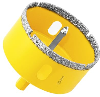 Aohhy 70mm Diamant Lochsäge mit Zentrierbohrer,Diamant Bohrkron Fliesenbohrer für Glas, Fliese, keramisches, Marmor, Kalkstein, Quarzit