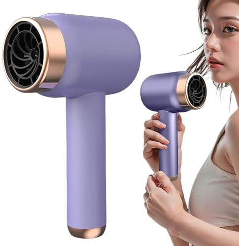 Qoukonao Asciugacapelli Da Viaggio,Asciugacapelli Senza Filo, Con Tre Velocità | per Hotel, Viaggio di Lavoro, Zaino in Spalla, Palestra, Dormitorio, Spiaggia, Campeggio