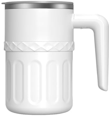 Magnetic Coffee Cup - Automatic Stirring Tumbler, Rechargeable Automatic Mixing Cup, Smart Temperature Display, Portable Drink Container for Travel, Cafe, Home, Kitchen,