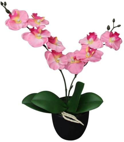 Generico Orchidea Artificiale con Vaso 30 cm Rosa,Casa e Giardino,Arredo,Flora artificiale-244422