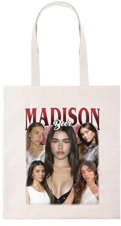 New Spirit Original Vintage Madison Beer 90s bootleg meme novelty pop iconic icon tote bag cotton shopper shopping bags reusable