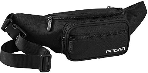 PEDEA Gürteltasche *Trend* wasserdichte Bauchtasche Hüfttasche mit Reißverschluss für Damen und Herren, Gr. M schwarz
