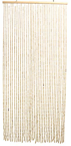 FRANK FLECHTWAREN Fadenvorhang Bambus, Vorhang, Türvorhang, Bambusvorhang Tropical, Raumtrenner GH 200 cm, Breite 90 cm