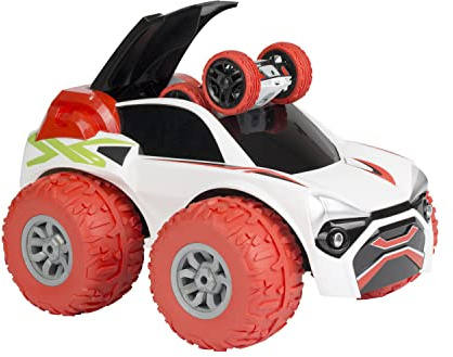 Silverlit EXOST RC 20264 Xtreme Buster by, 2 in 1: ferngesteuertes Auto, 2 Autos: Mini Flip 8kmh und Xtreme Buster 10kmh, 2.4 Ghz, rot, ab 5 Jahren