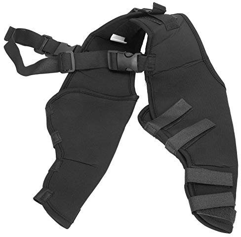 EVTSCAN Almohadilla para la Rodilla para Perro, Protector para Pierna de Perro, Protector de Rodilla para recuperación de Lesiones en Las articulaciones quirúrgicas, Accesorio para Mascotas(S-Negro)