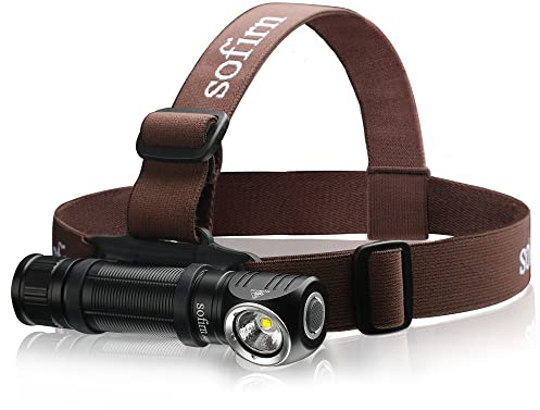 Sofirn HS40 Kopflampe 2000 Lumen, Stirnlampe mit 8 Helligkeits modi, Typ C Wiederaufladbar Led Stirnlampe Taschenlampe, Superhelle Lauflampe IPX8 Wasserdicht, Verwendet für Joggen, Camping