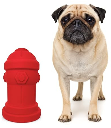 Bark Potty Silikon-Feuerhydrant für Rüden – Töpfchentraining mit Duftmarkierung – 10,2x17,8 cm Klein Rot