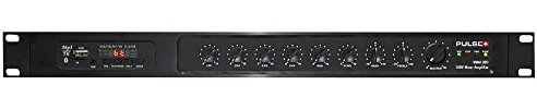 PULSE PLUS VMA120D 120W 100V PA Mixer Amplifier with USB/FM and BT, 19 1U Rack Mount