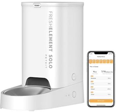 PETKIT Futterautomat Katze, 3L ,Automatischer Futterspender für Katze und Hund, 1-10 Mahlzeiten/Tag, 1-15 Tag,304 Edelstahlschüssel,Fresh Lock-Technologie