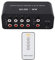 DEWIN Audio Switcher RCA, Multifunctional Stereo Audio Switch Box with Remote Control Support 1 In 4 Out or 4 In 1 Out, 4 Way Signal Selector Audio Splitter DC 12V