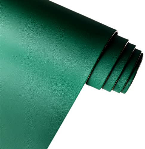 XHT slätt och mjukt enfärgat konstläder, 30 x 135 cm, för sömnad av gör-det-själv-artiklar som kläder och läderväskor (grön)