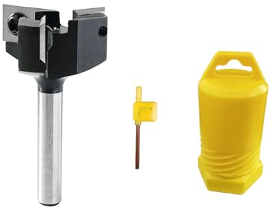 Frese per Legno,Fresa fresatrice per legno,Spianarefresa 39 mm, frese per legno gambo 8 mm, fresa superiore a 3 lati con piastra girevole, fresa per spianare il legno