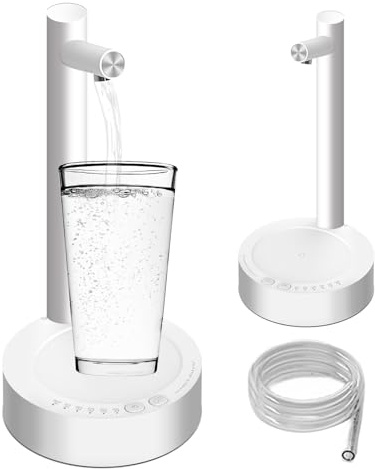 Dispensador de Agua Inteligente Mitening para Garrafas, Dosificador de Agua Potable, Grifo para Garrafas de Agua, Electrico para Oficina, Aire Libre, Hogar (Blanco)