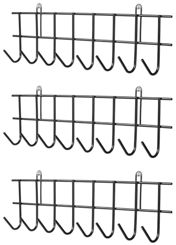 Gmozkrn 3 Pack 48 Inch Garden Tool Organizer, Space-Saving Wall Mounted Garage Tool Rack​ for Storage Tools, Equipment, Shovels, Rakes, Hose(120cm)