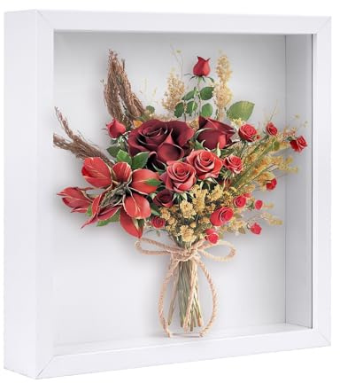 3D Shadow Box Frame - 8x8 in, Deep 3 cm Display Box for Crafts, Objects, Memories - Perfect for Travel, Anniversary, Wedding, Christmas, Valentines Day, Baptism, Graduation