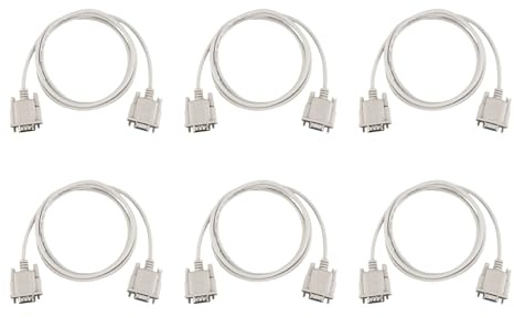 KEALBAUS 6 x RS232 DB9 9-poliger Stecker auf Buchse, serielle Schnittstelle, industrieller Adapter.