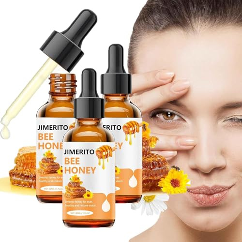 JimeritoHonung för öga, bi honung ögonserum, Jimerito Bee Honey Eye Serum, Relieva Eye Trötthet och Torrhet, 30 ml (3 st)