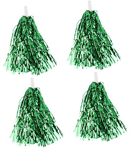 NULYLU 4stücke Cheerleader Pom Poms Metallic Cheer Pompoms Für Sport Tanz Und Feiern Langlebig Und Wiederverwendbar Mit Bequemen Griff