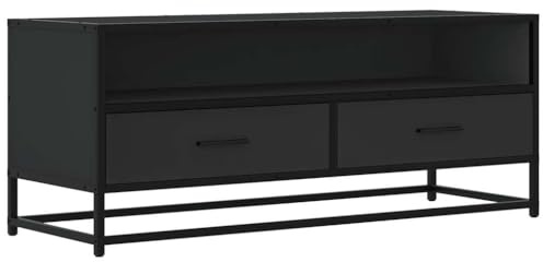 vidaXL TV-Schrank Schwarz 100x34,5x40 cm Holzwerkstoff und Metall