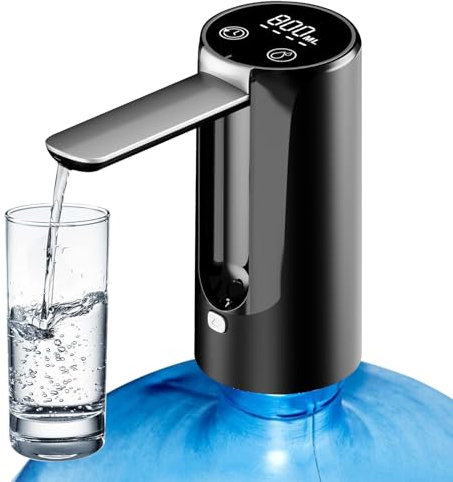 Bomba para botellas de agua, dispensador de agua eléctrico cuantitativo de 3 niveles, bomba de agua potable automática, dispensador de botellas de agua portátil, plegable, bomba USB para botella de