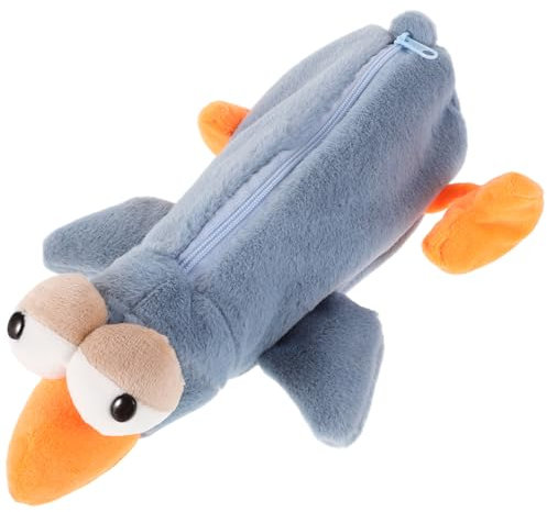TOBBOMEY Estuche De Lápices De Pájaro De Peluche Creativo Bolsa De Papelería Suave y Divertida para Niñas Organizador De Lápices Cierre De Cremallera para Adolescentes