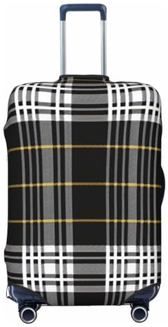 Helhappy Copertura per bagagli da viaggio, protezione per valigia, romantico, rosso, rosa, rossetto, stampa sexy, lavabile, in spandex, elastica, 45-81 cm, Plaid Buffalo Check, S