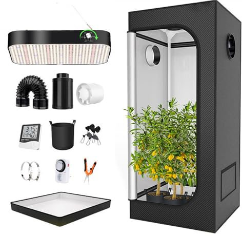 Tente de culture pour plantes, boîte de propagation, tente de culture, serre, armoire de culture pour fleurs, légumes, herbes, pour intérieur et extérieur, avec fenêtre d'observation,100x100x200cm