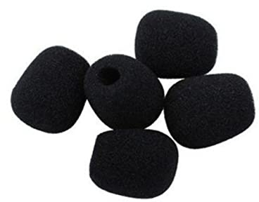 10 Pack Microphone Windscreen Cover for Lavalier Lapel Mic | Black High-density Foam, Good Ventilation and Spit Protection, Recording Studios, Small Size
