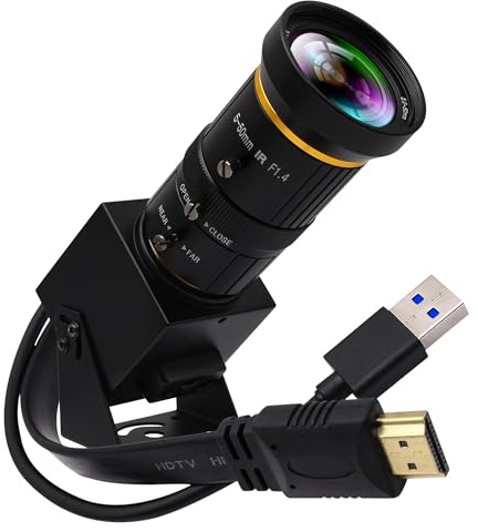 IFWATER 10X Optical Zoom 60fps HDMI USB3.0 Camera 4K High Speed H.264 Simultaneous Output PC Webcam Plug and Play for Computer Security Industrial Live Streaming CCTV Projector