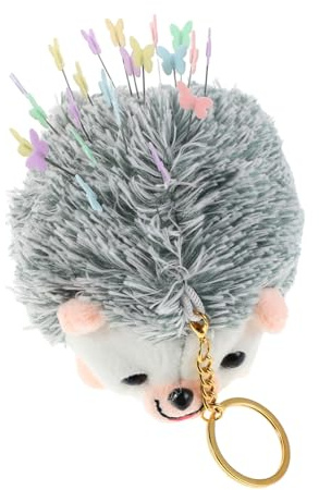 NUOBESTY Nadelkissen Igel Plüsch Nadelhalter mit Schmetterling Blumennadeln Quilting Pins für DIY Handwerk Nähen Patchwork Zubehör Kompakt Langlebig und Spielerisch