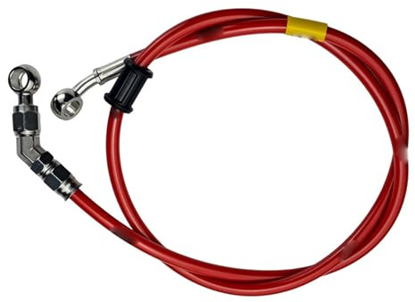 Tubo liquido freno per moto, con manicotti di rinforzo in acciaio, resistente ad alta pressione, per sistemi a disco, kit di pressione per moto
