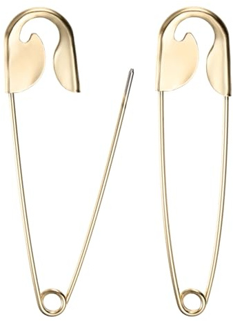 M METERXITY 2 Piezas De Alfiler De Seguridad Grande, 5.4 Pulgadas (137mm) Alfiler De Broche Pesado De Aleación De Zinc para Coser Ropa/Vestuario/Faldas/Prendas [Tono Dorado]