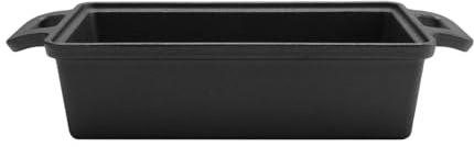 Harewtwy Pan à Pain en Fonte avec Couvercle - HEAVET Dower pour CAKER Pain, pour Utilisation des PANS USEUX, Ensemble de 2 (Noir)