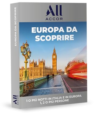 JungleGift all-Accor - Cofanetto Regalo - Europa da Scoprire, 10+ Notti in Italia e Europa, Soggiorno per 1-2 Persone