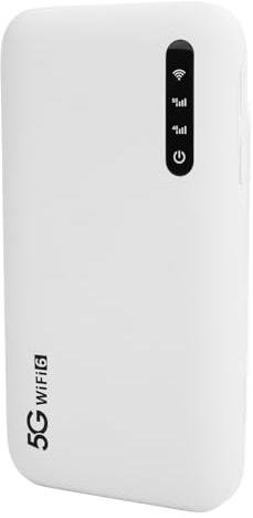 Generic 5G WiFi 6 Mobile Hotspot, High Speed Portable WiFi Router with SIM Card Slot for Phone Tablet, 6100mAh Battery Supports 16 Devices