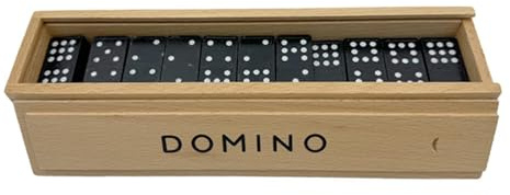 Zambuph Juego de clásico de dominó Doble Nueve con Estuche portátil para Introducir a nuevos Jugadores al Divertido Mundo del dominó, fomentando la comunicación y el Pensamiento estratégico.