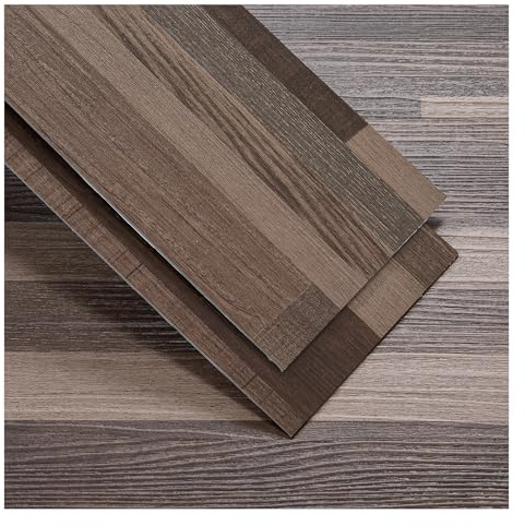 INMOZATA Floor Tiles Self Adhesive, 36-Pack, 5.02 Sq M Coverage, 91.5cm x 15.2cm Wood Plank, 2mm Thick Waterproof Peel and Stick Flooring for Kitchen, Bathroom, Bedroom, Living Room(Smoked walnut‌)