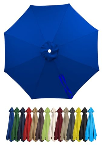 SJMDMZD Auvent De Remplacement pour Parasol 6/8 Baleines Toile De Parasol Déporté Remplacement Canopy, Housse de Rechange pour Parasol 2m/2.3m/2.5m/2.7m/2.8m/3m pour Cour Plage E 6 Ribs:2.3m